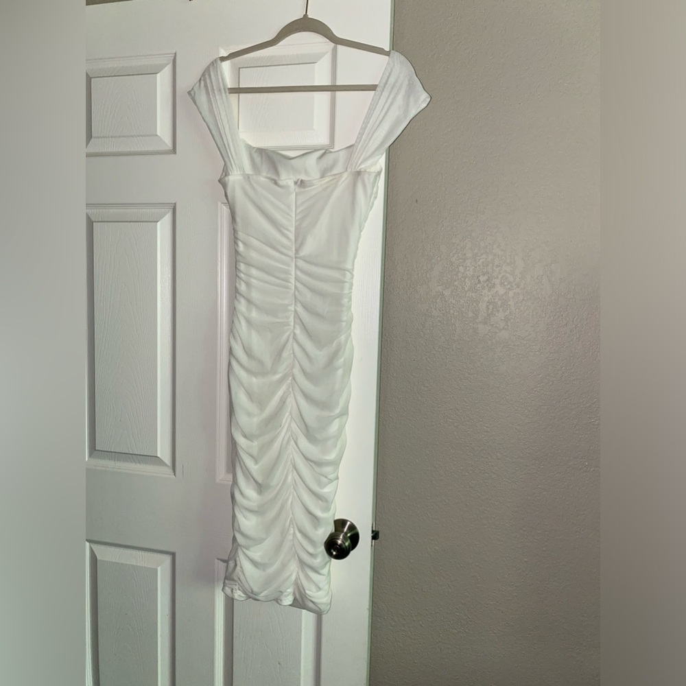 Off Shoulder Rushed Boycon Dress - Picture 3 of 5